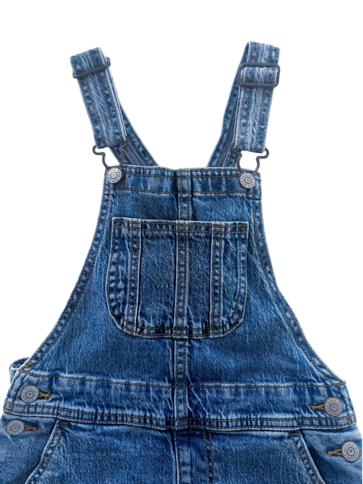 Kids Cat & Jack Blue Denim Short Overalls, 6–7 Years