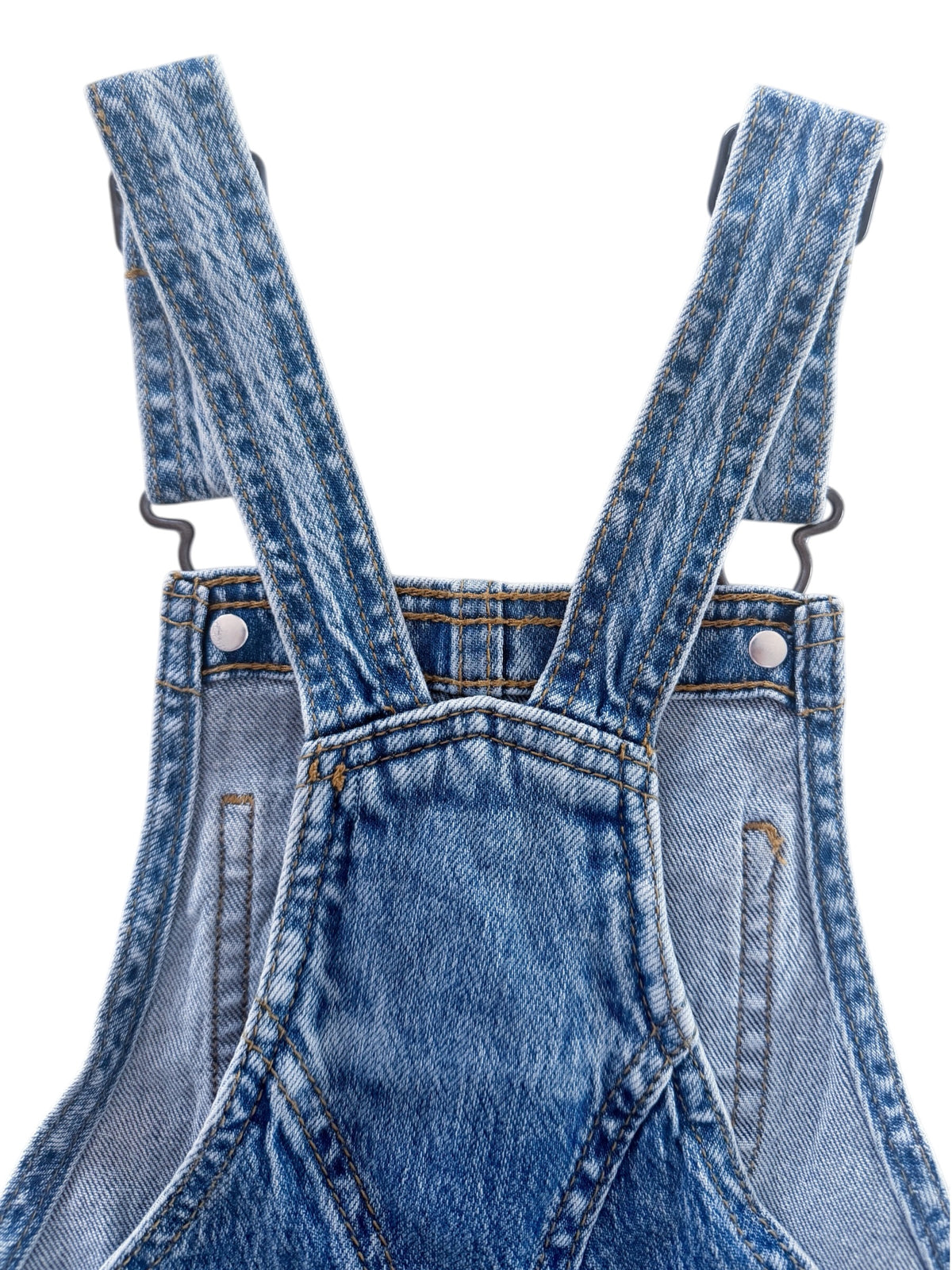 Kids Cat & Jack Blue Denim Short Overalls, 6–7 Years