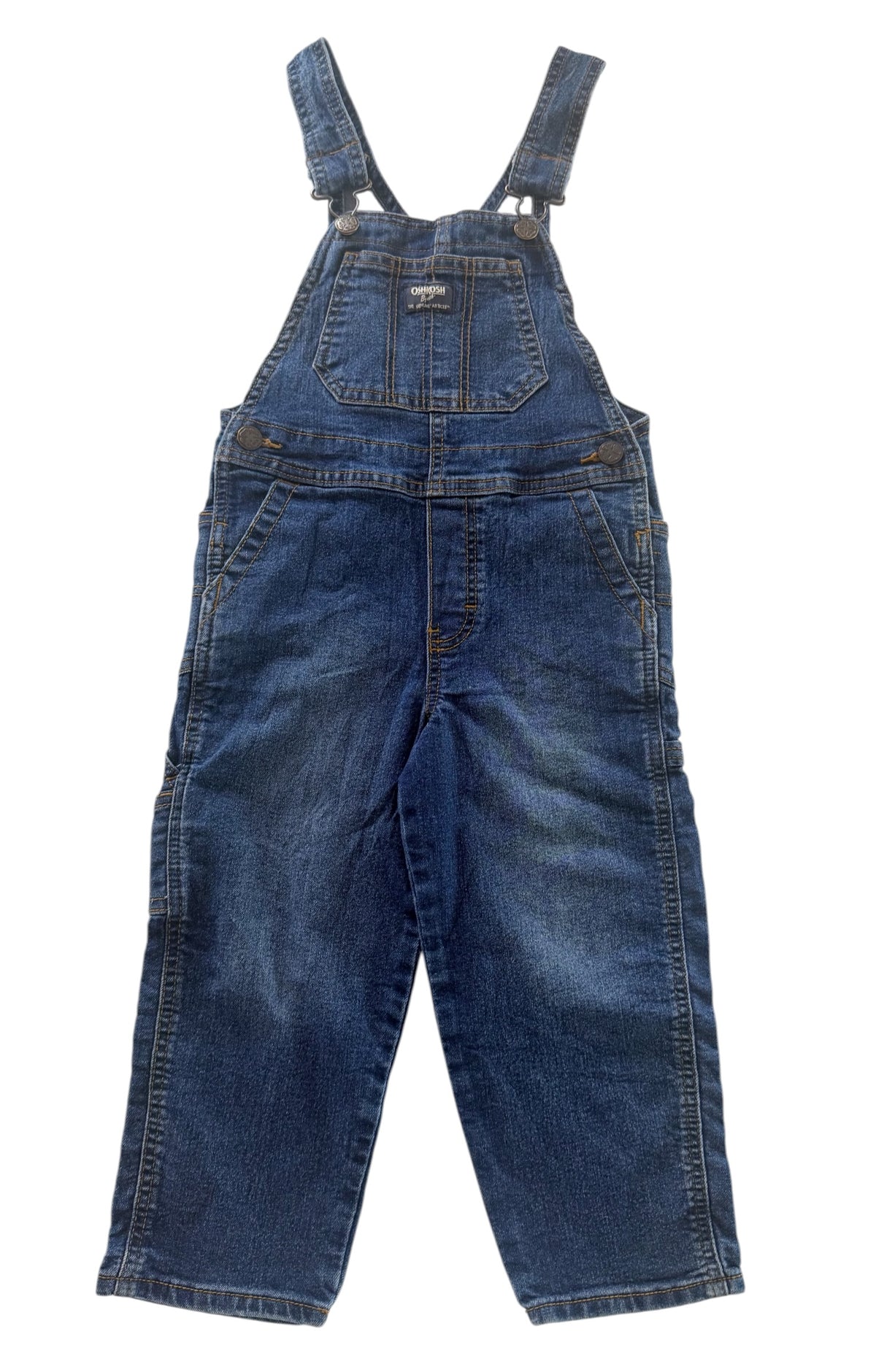 Kids OshKosh B'gosh Blue Denim Workwear Overalls, 4 years