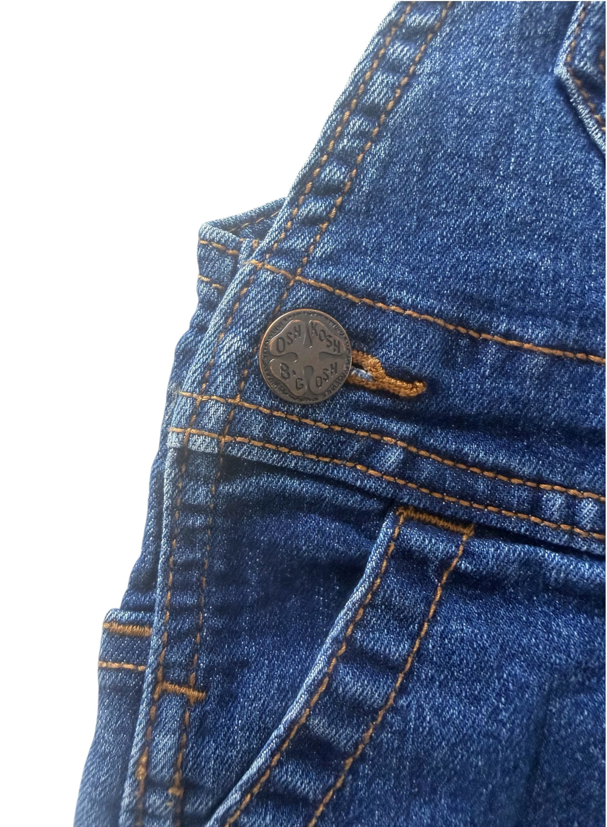 Kids OshKosh B'gosh Blue Denim Workwear Overalls, 4 years