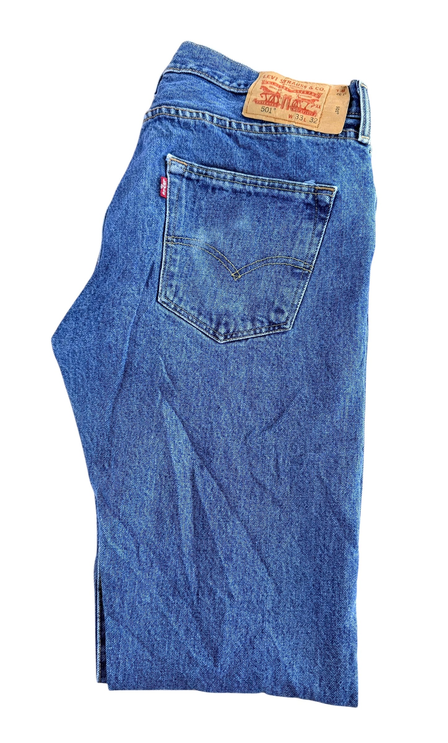 Levi’s 501 Stonewash Straight Leg Jeans, 34W 31L