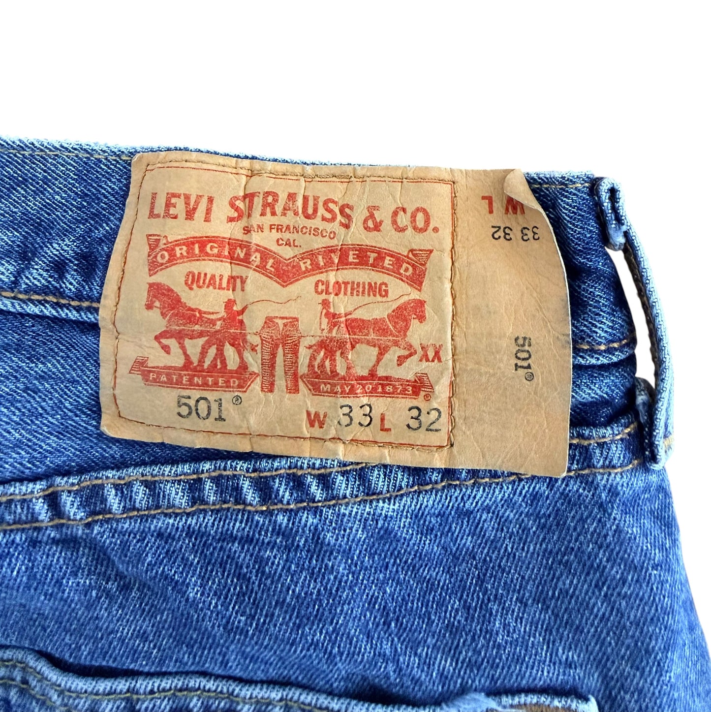 Levi’s 501 Stonewash Straight Leg Jeans, 34W 31L