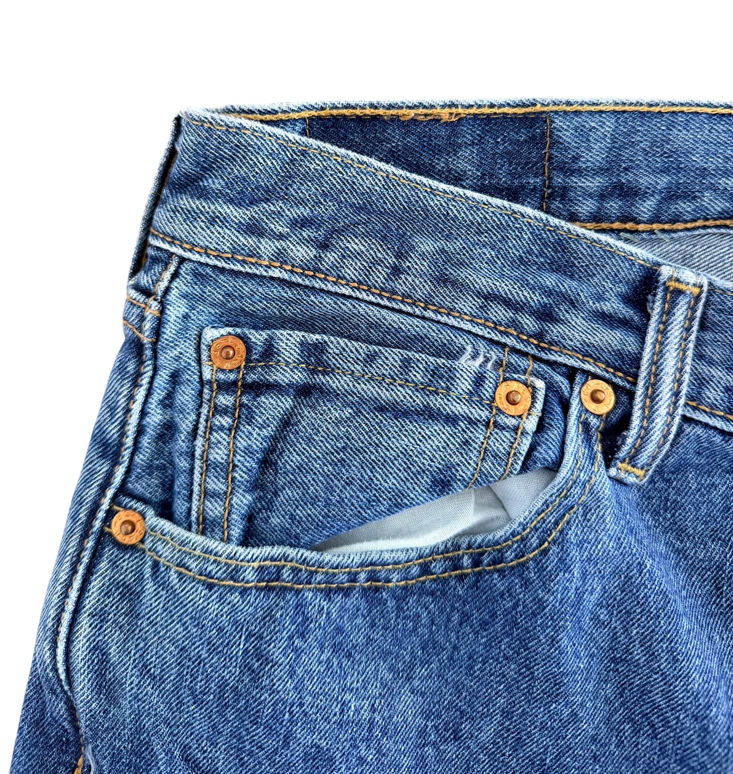 Levi’s 501 Stonewash Straight Leg Jeans, 34W 31L