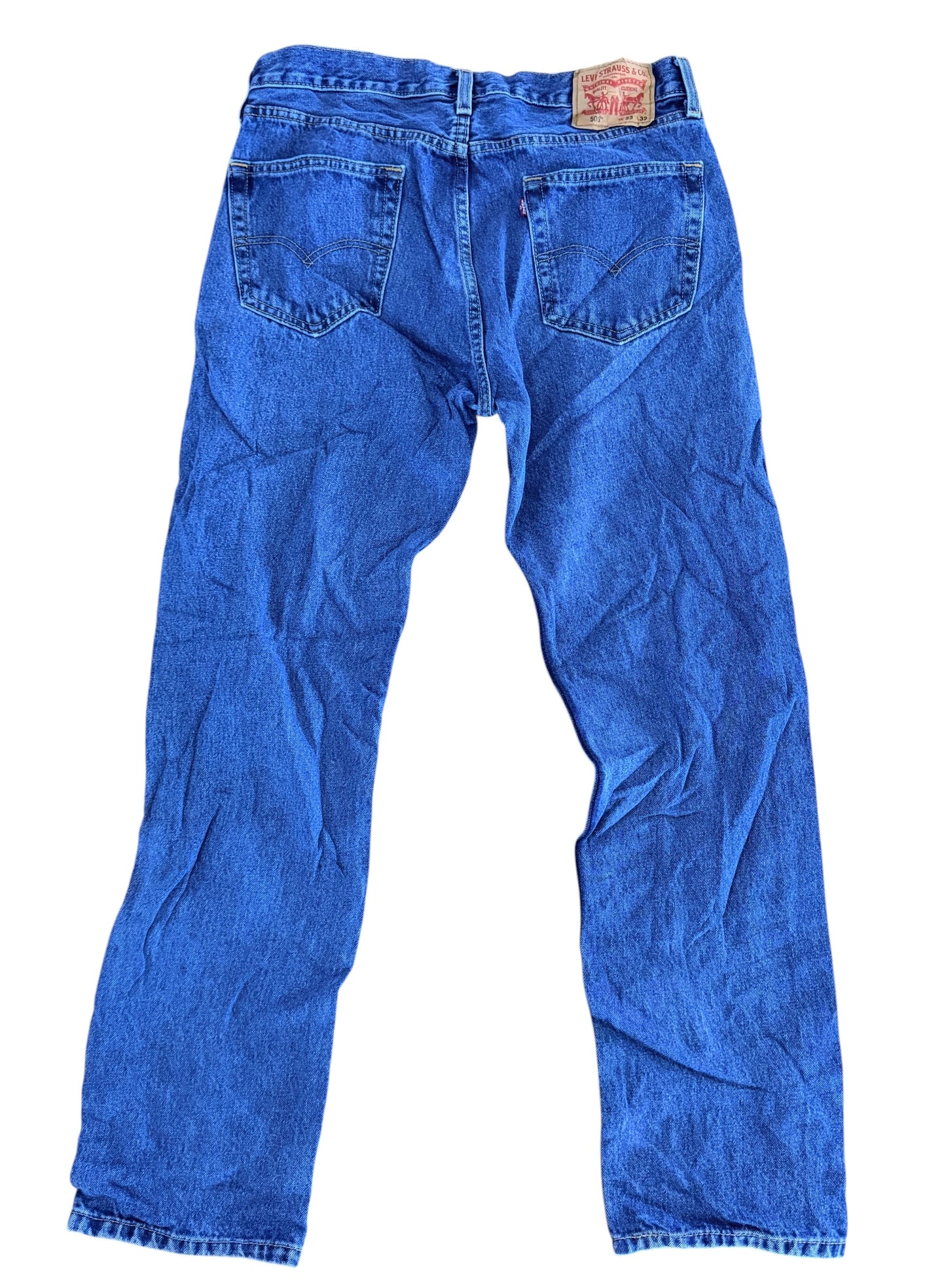 Levi’s 505 Straight Leg Stonewash Jeans, W34 L32