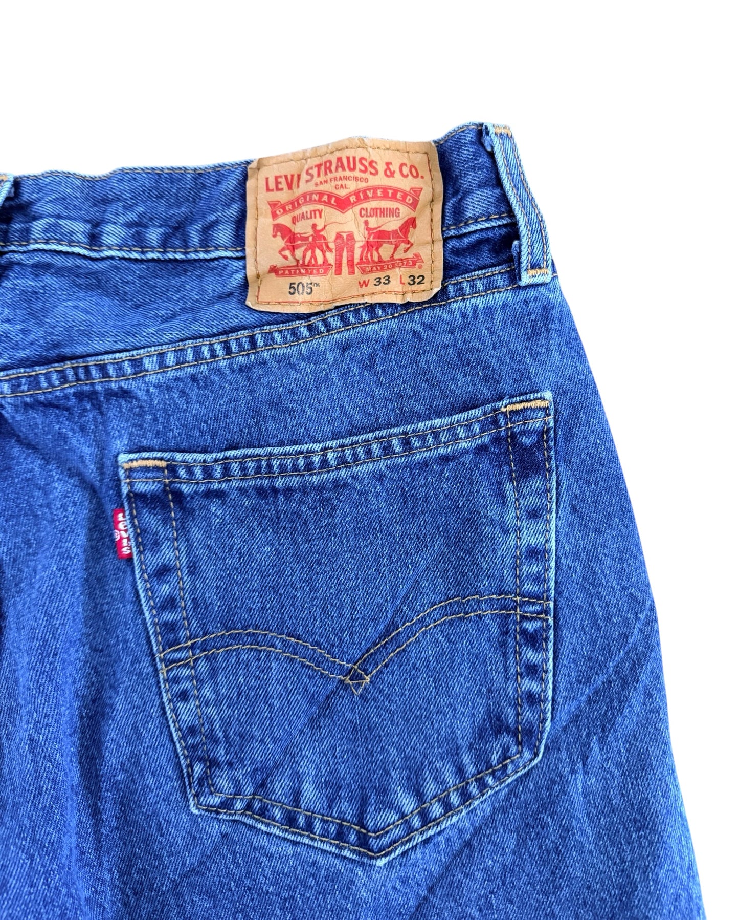 Levi’s 505 Straight Leg Stonewash Jeans, W34 L32