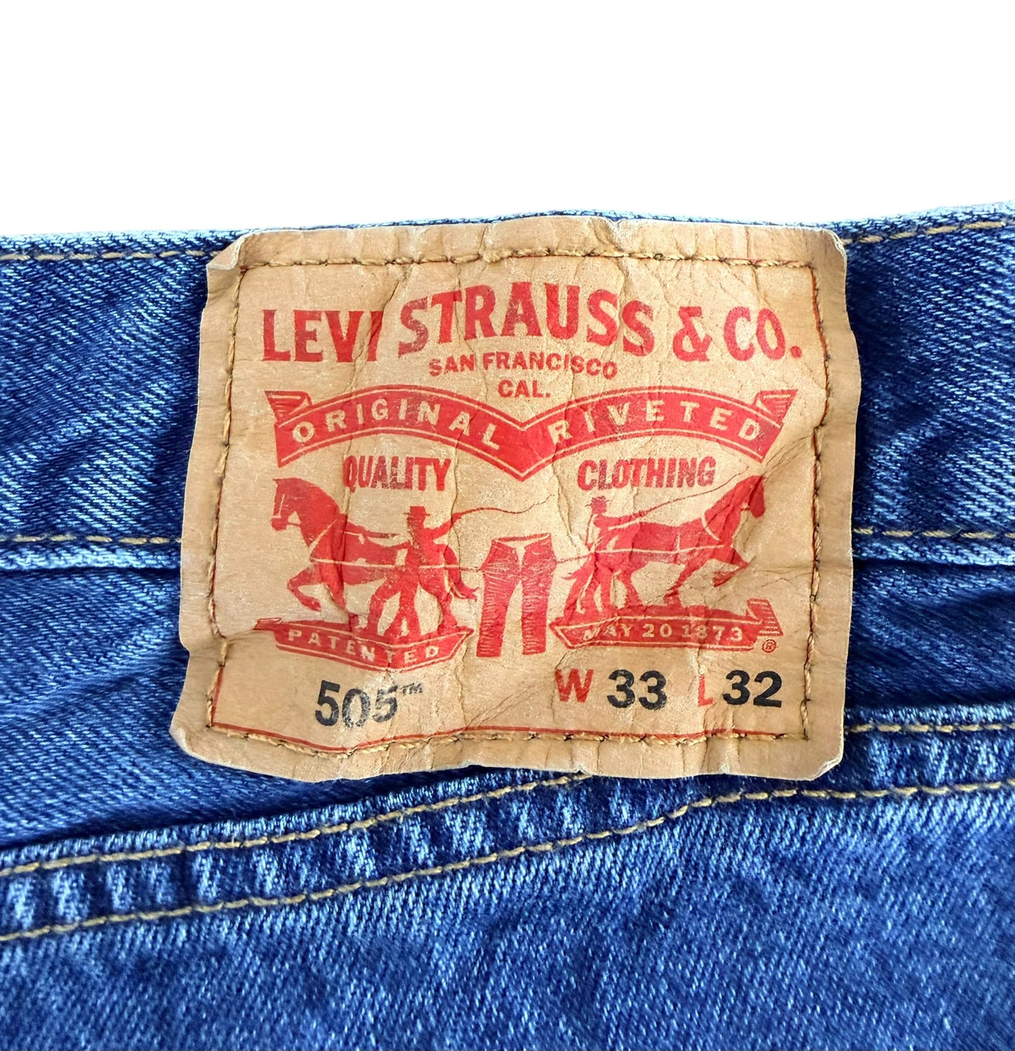 Levi’s 505 Straight Leg Stonewash Jeans, W34 L32