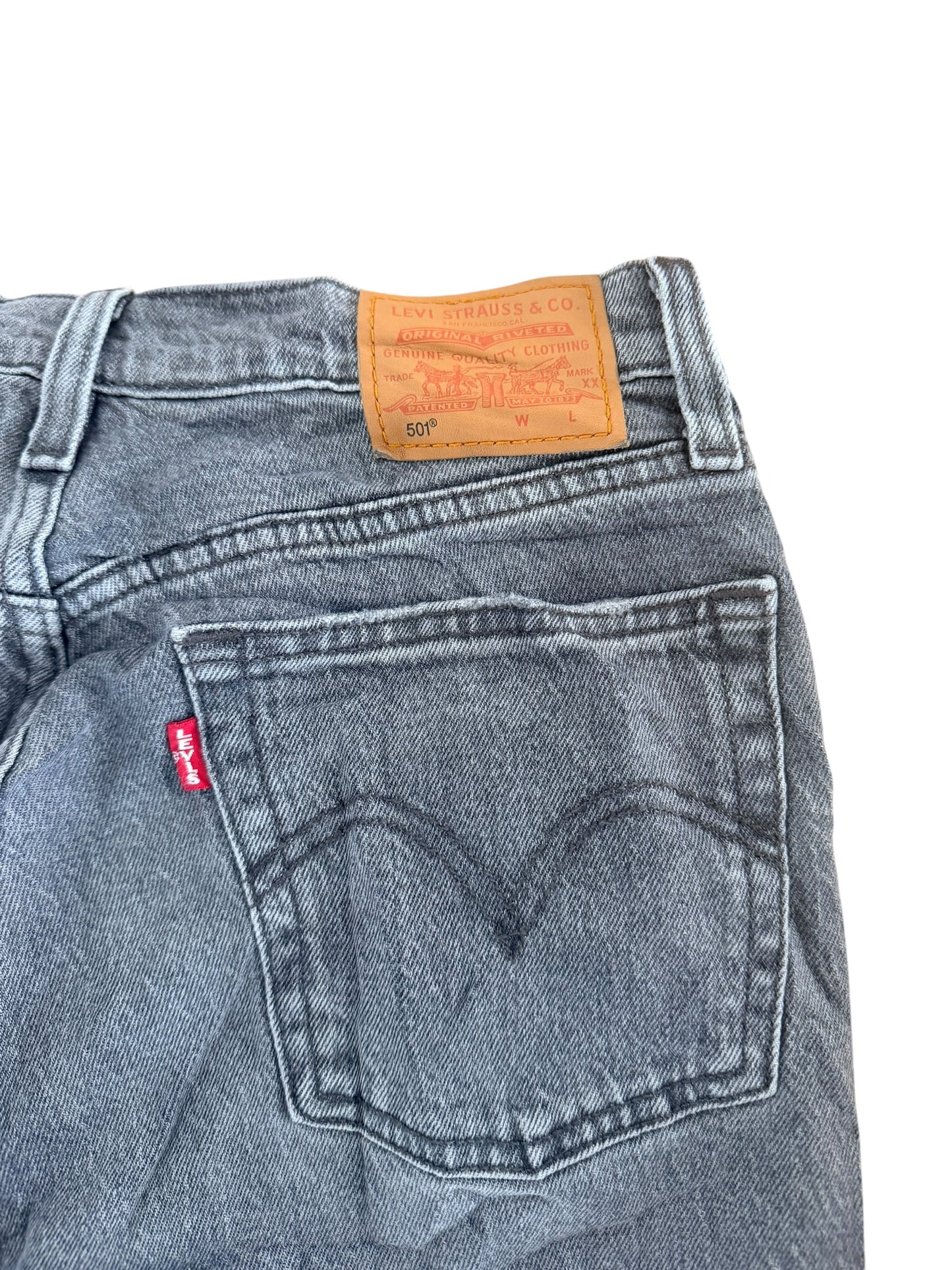 Levi’s 501 Premium Water<Less Grey Denim Jeans, W27 L28