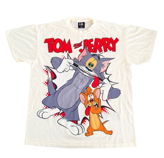 Tom and Jerry Graphic T-Shirt Giant Single Stitch, size Large