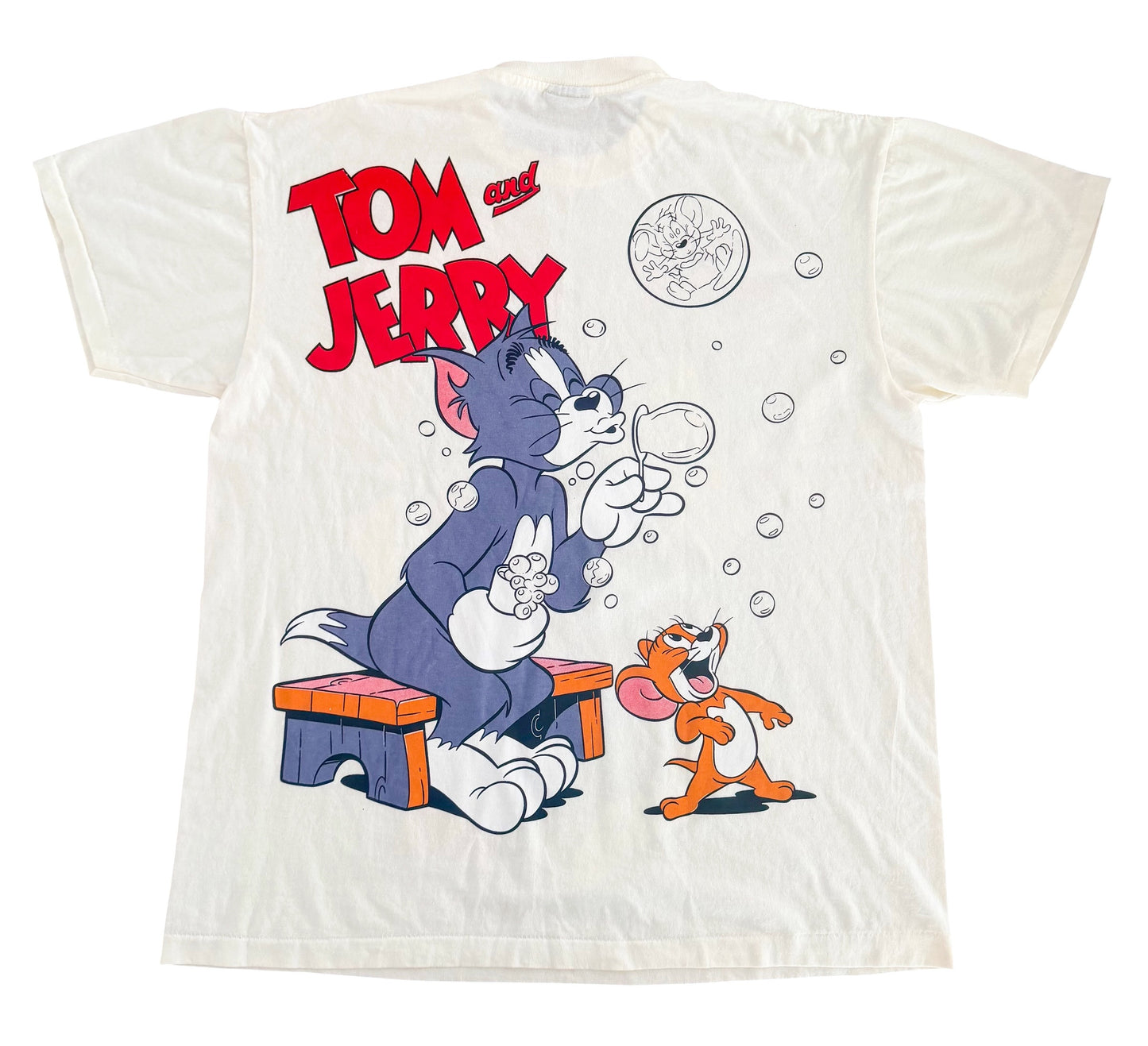 Tom and Jerry Graphic T-Shirt Giant Single Stitch, size Large