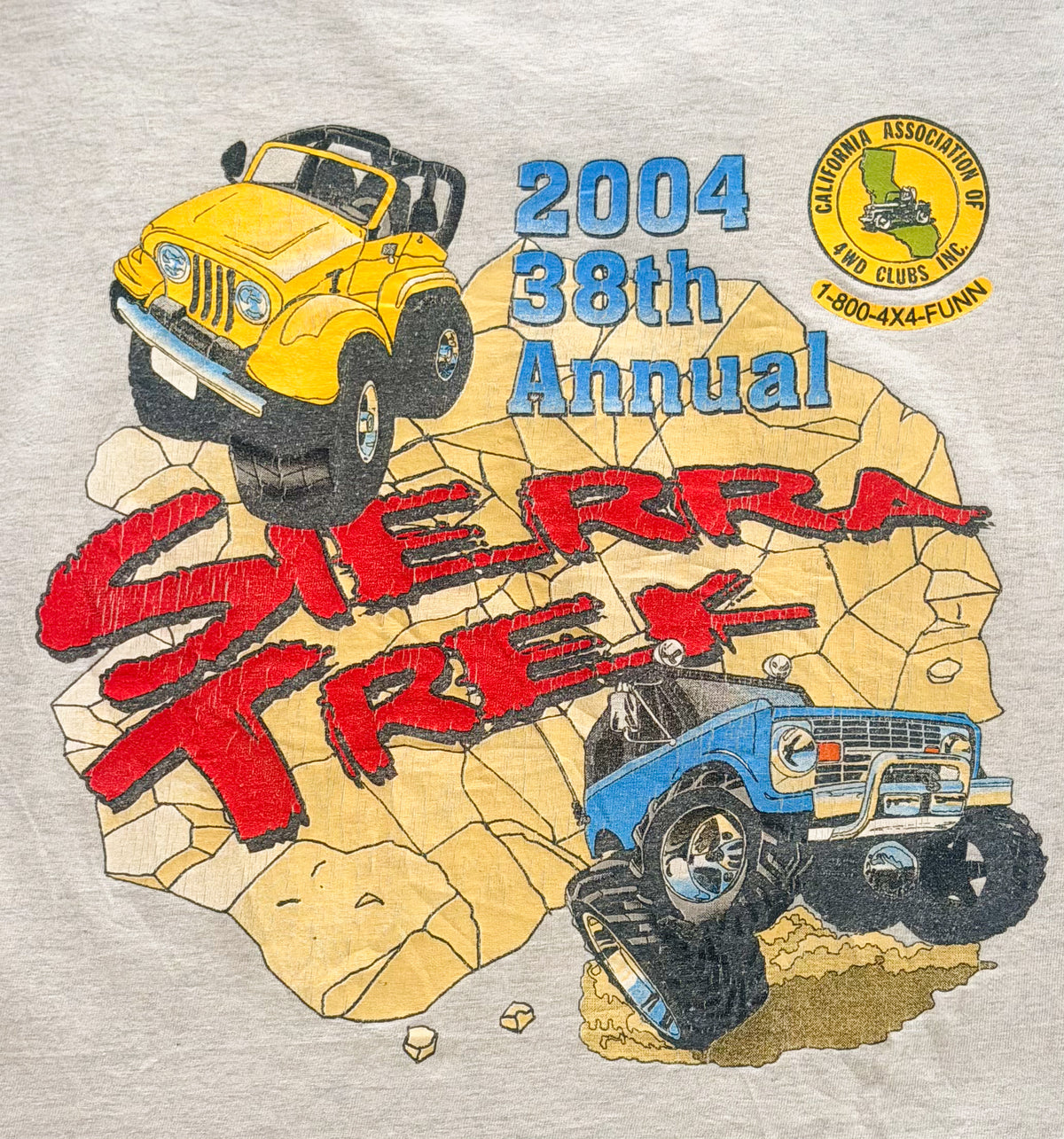 Vintage 2004 Sierra Trek 38th Annual 4WD Graphic T-Shirt, XL