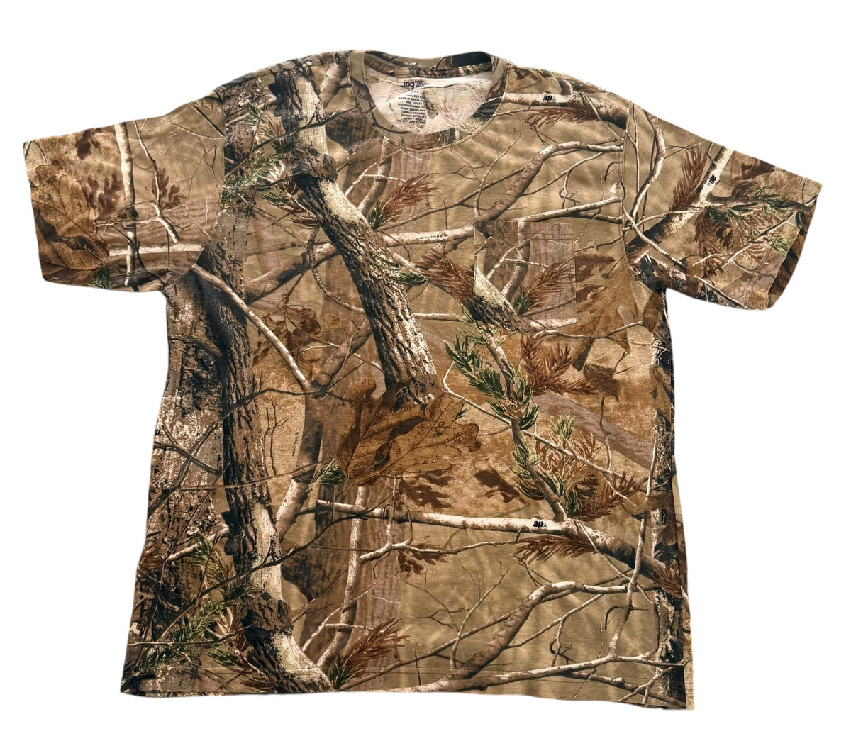Woodland Real Tree Camouflage All Over Print Pocket T-Shirt, 2XL