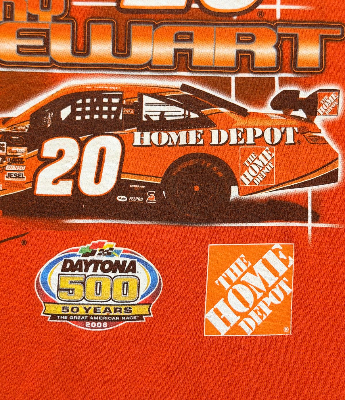 Tony Stewart NASCAR Daytona 500 Home Depot Racing T-Shirt, XL