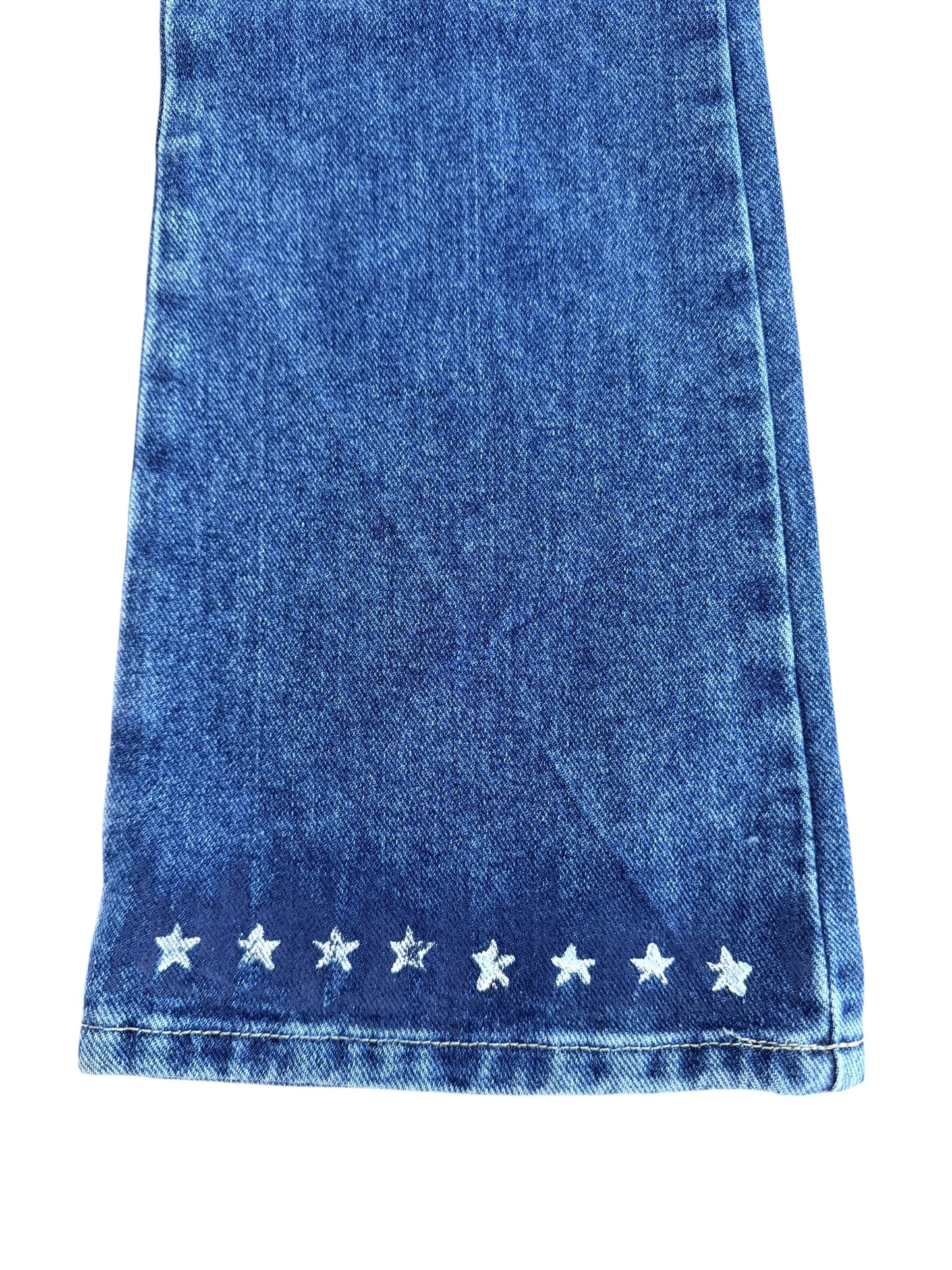 Y2K Second Generation Jeans Hand Painted American Flag Bootcut Flare Jeans, 26W