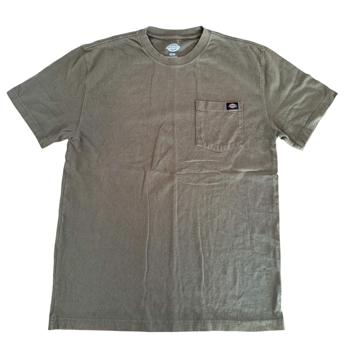 Vintage Dickies Pocket T-shirt Army Green Fade, size Medium