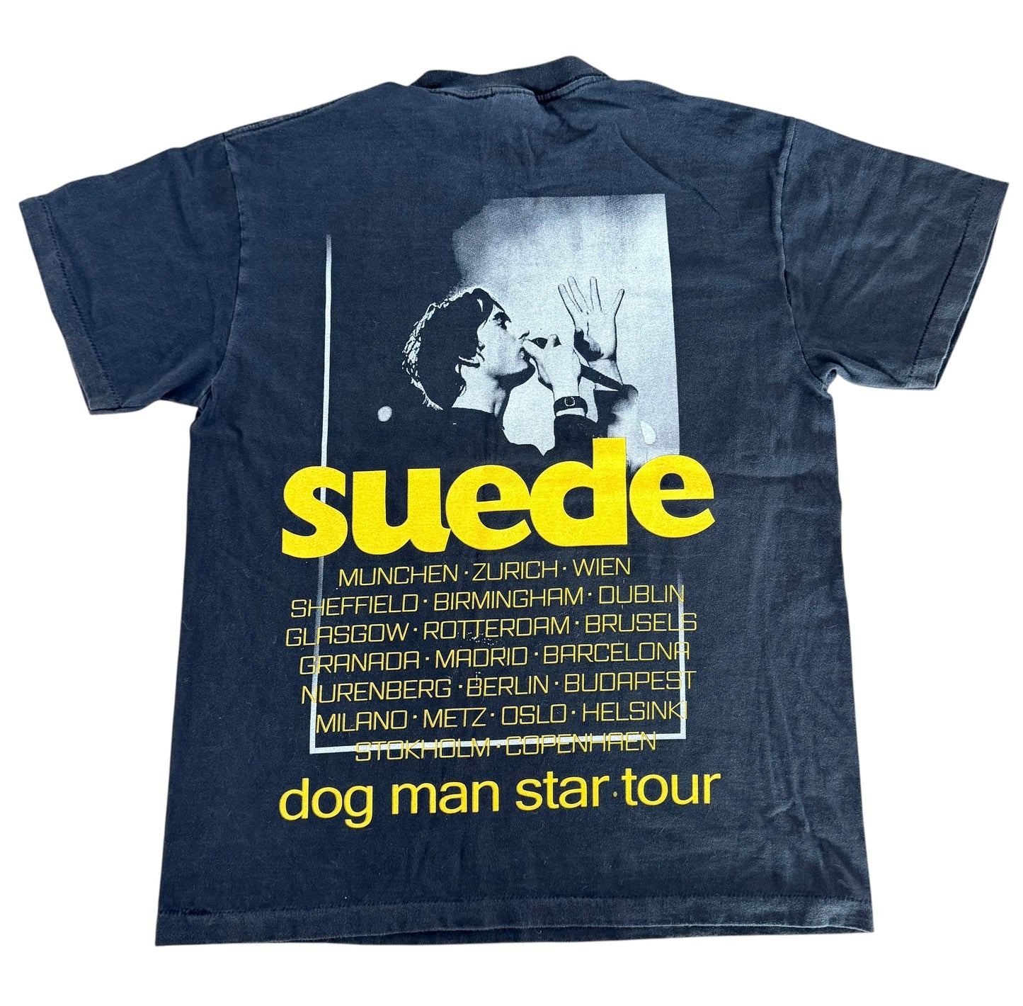 Suede Dog Man Star Tour Single Stitch Band T-shirt, Large
