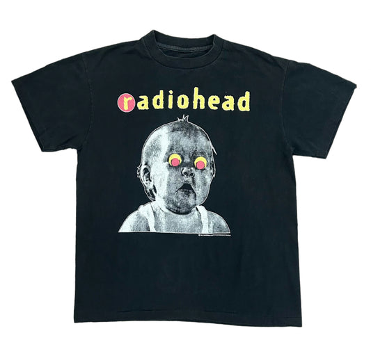 Radiohead "Pablo Honey Tour" Single Stitch T-Shirt Grunge Band Tee, Size Large - Rare