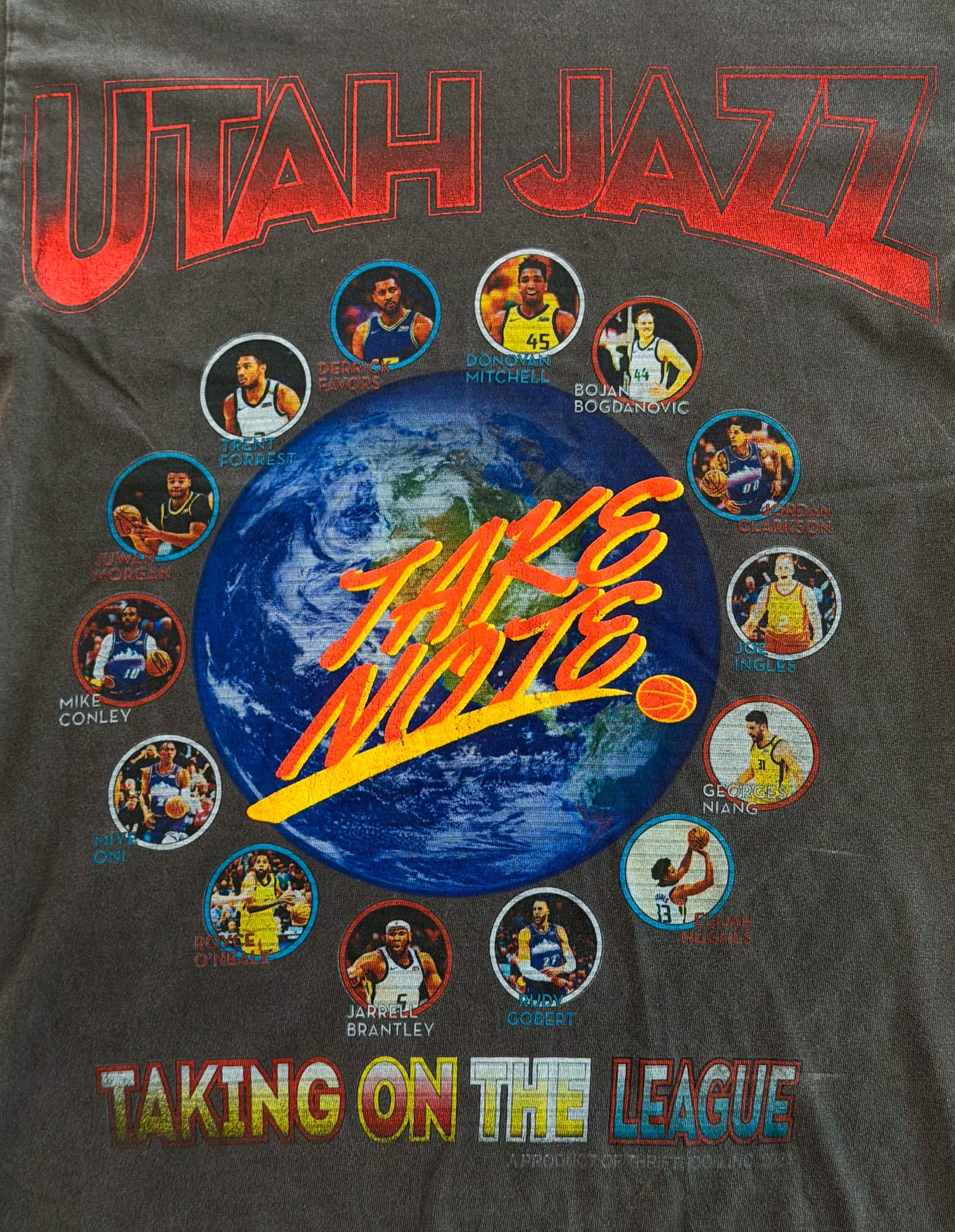 Utah Jazz “Take Note” NBA T-shirt, size Medium