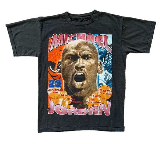 🔥 Vintage Michael Jordan “The Legend” Graphic T-Shirt – Farewell to 23 Air Jordan Era Tee, Single Stitch, (Size L)