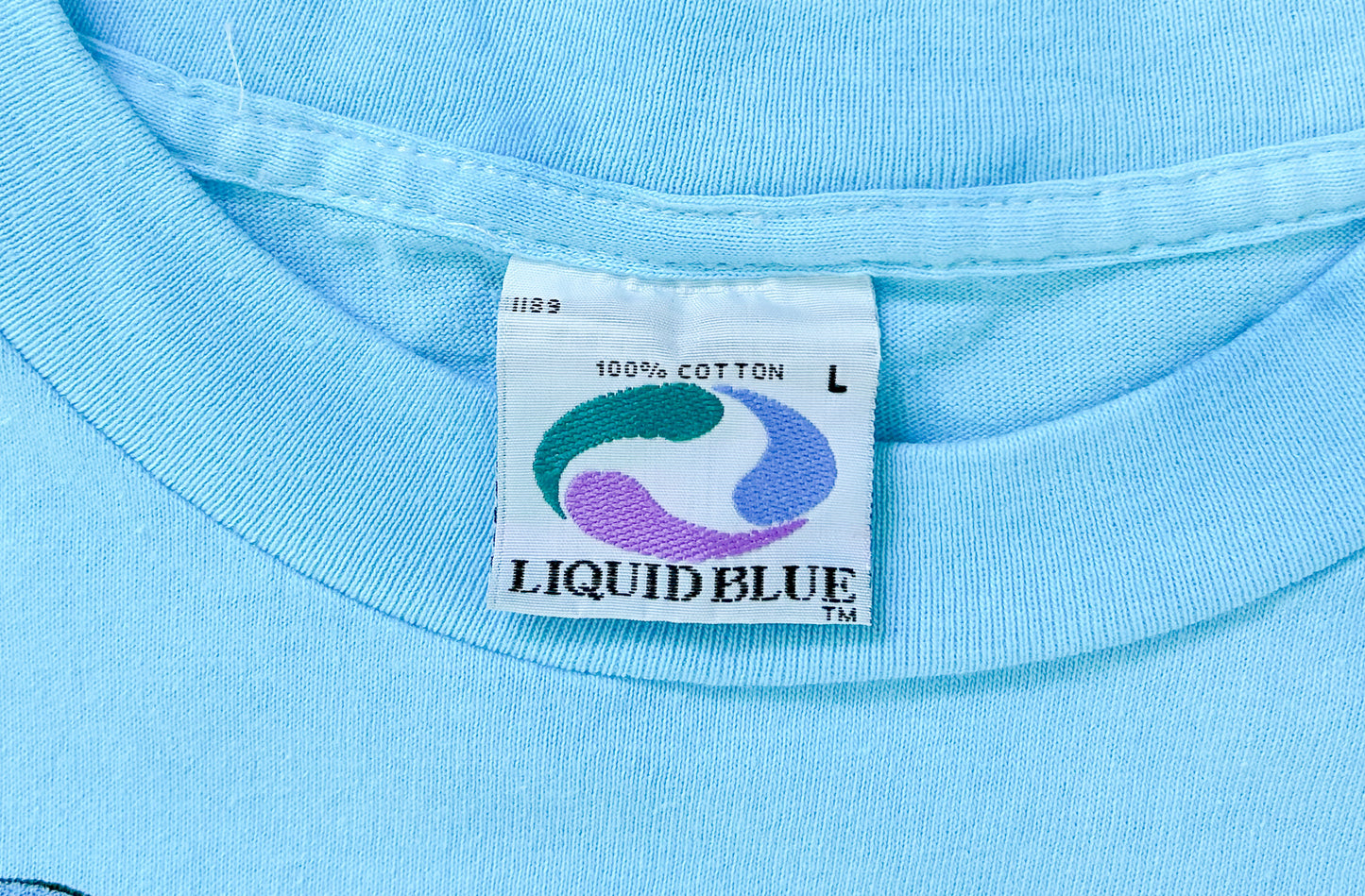 Grateful Dead Spring Tour Tie-Dye T-Shirt – Liquid Blue label Bear Jam Band Tee, Rare (Size L)