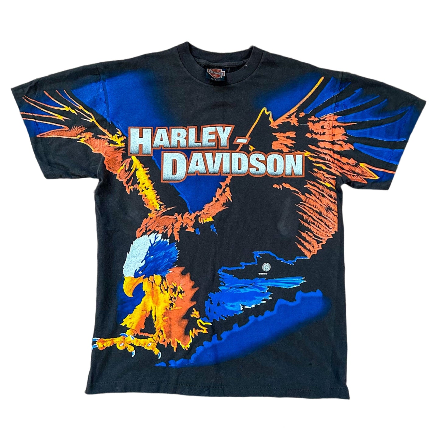 Rare 90s Harley-Davidson T-Shirt – Southernmost Rider Key West, Single Stitch, Made in USA, Eagle Print Tee - Large