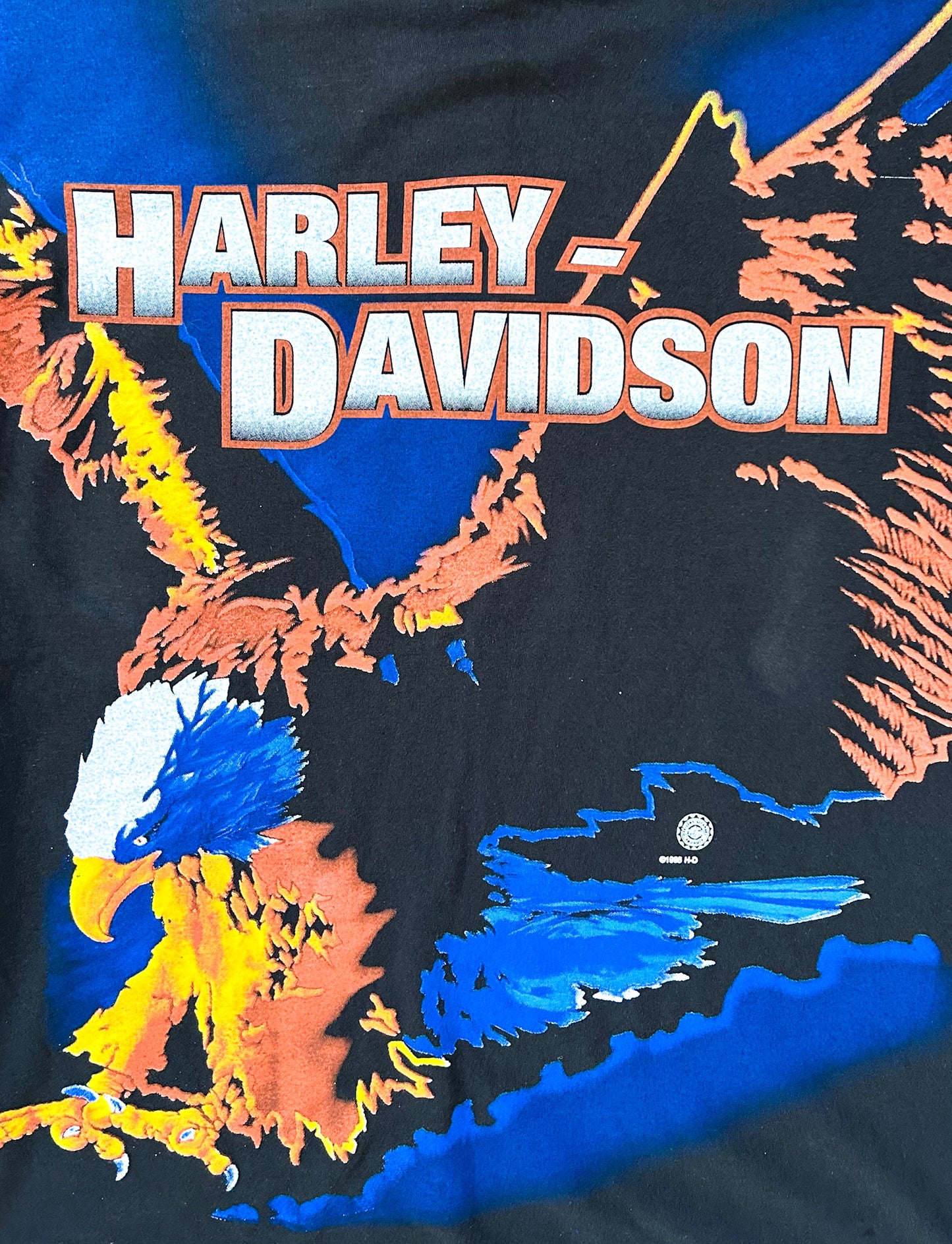 Rare 90s Harley-Davidson T-Shirt – Southernmost Rider Key West, Single Stitch, Made in USA, Eagle Print Tee - Large