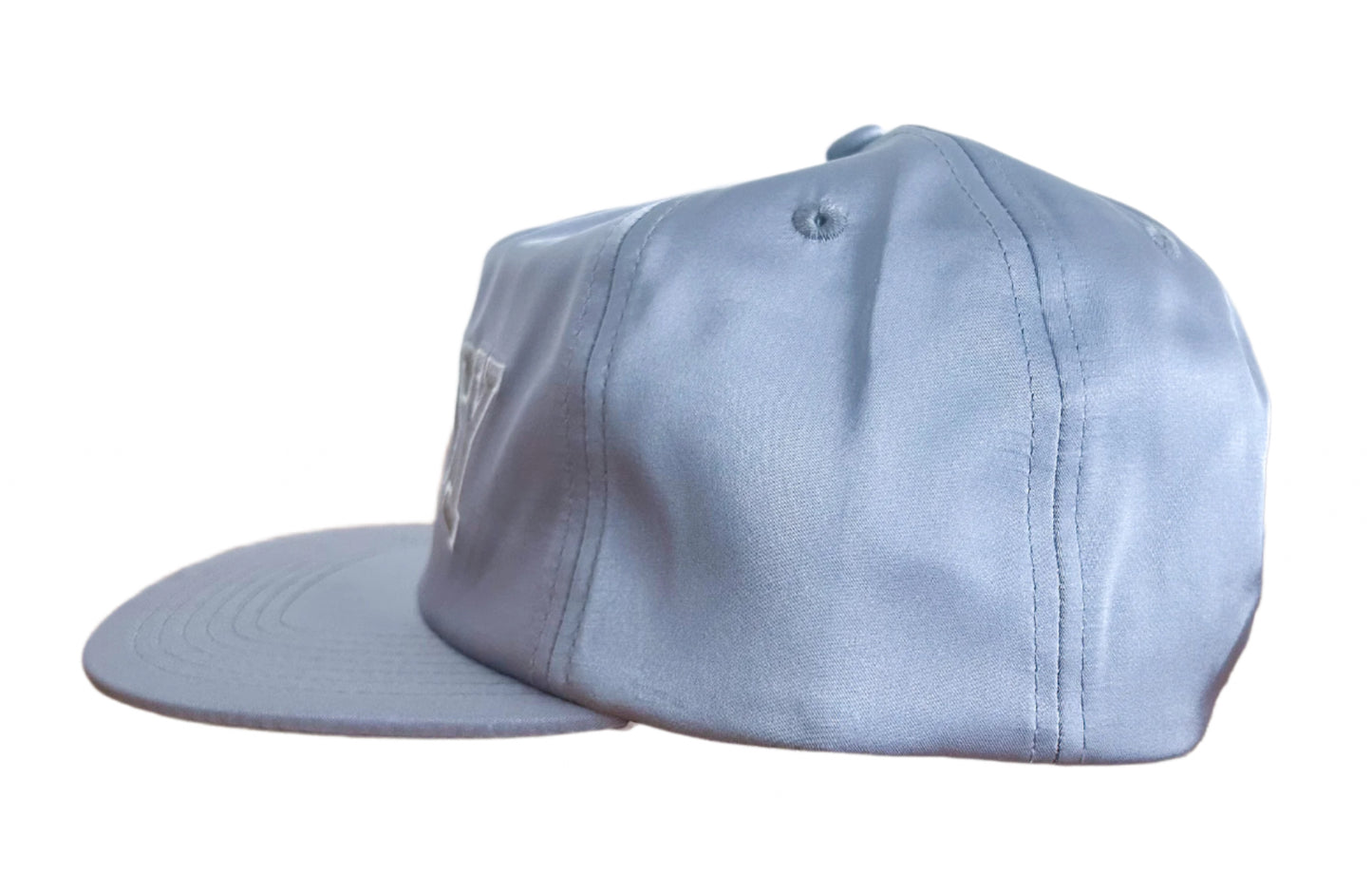 Stüssy Burly Threads Silver Snapback Embroidered Cap – Vintage Streetwear Hat