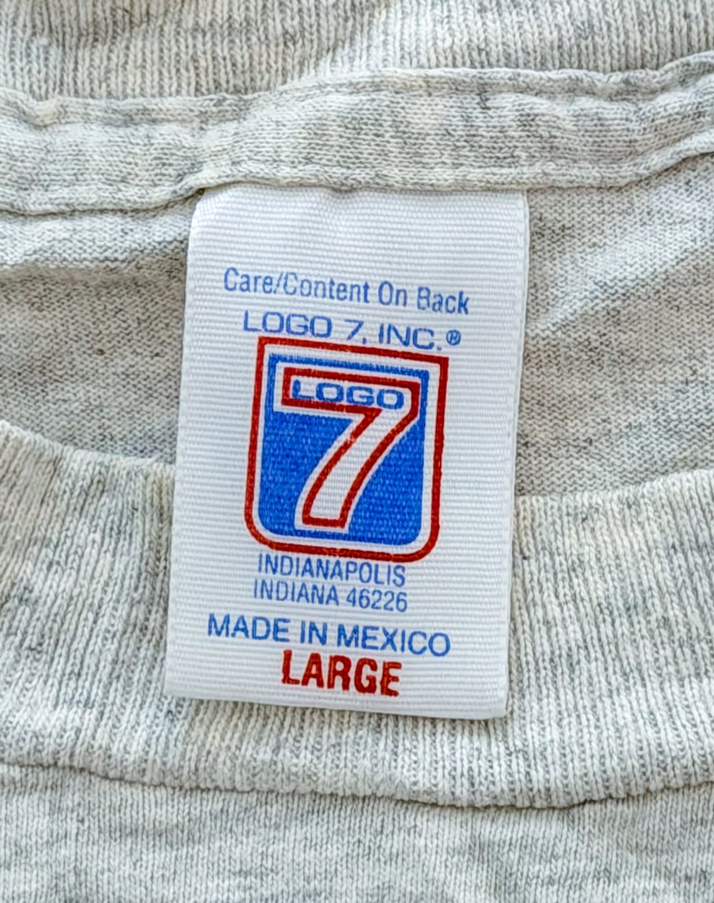 Vintage Denver Broncos Logo 7 Embroidered NFL T-Shirt, size Large