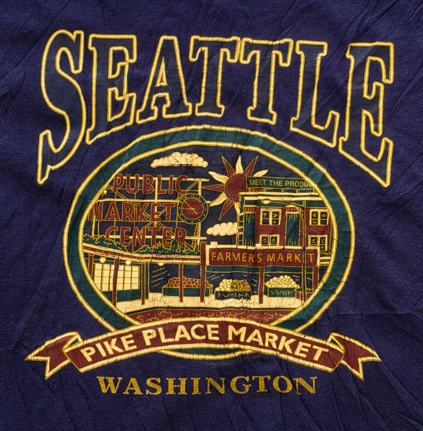 Vintage Seattle Pike Place Market T-Shirt Large
