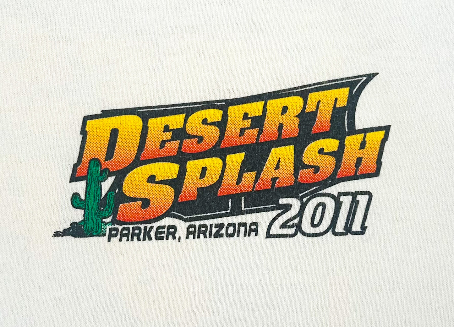 Vintage 2011 Desert Splash Parker Arizona Off-Road Racing T-Shirt – GenRight Jeep Graphic Tee, Size - Large