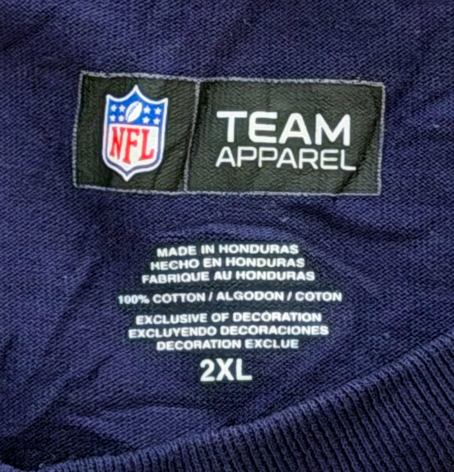 New England Patriots NFL Embroidered T-Shirt 2XL