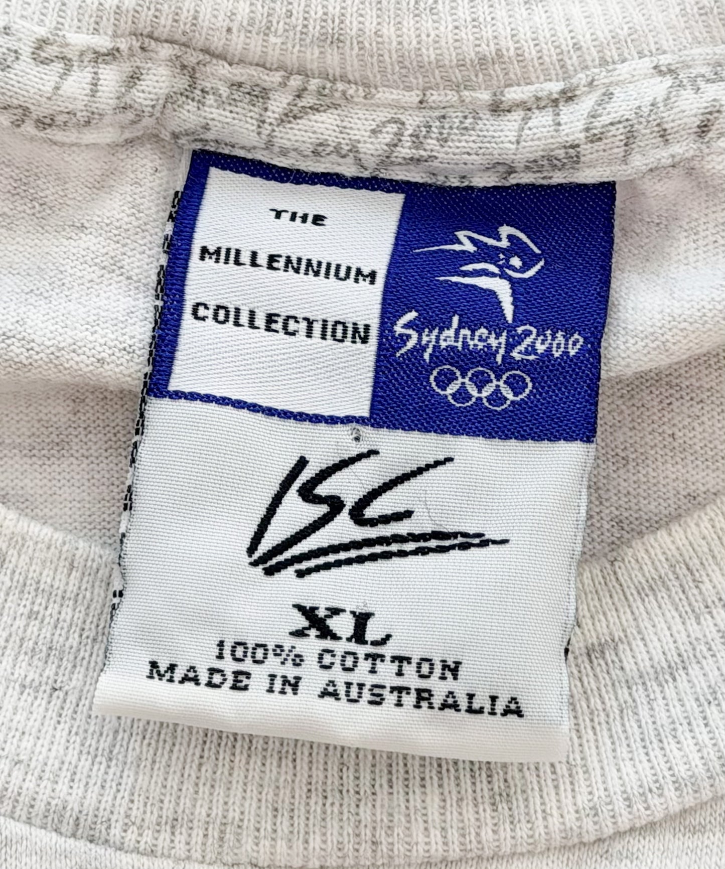 Vintage Sydney 2000 Olympics Bonds Label Embroidered Made in Australia T-Shirt XL