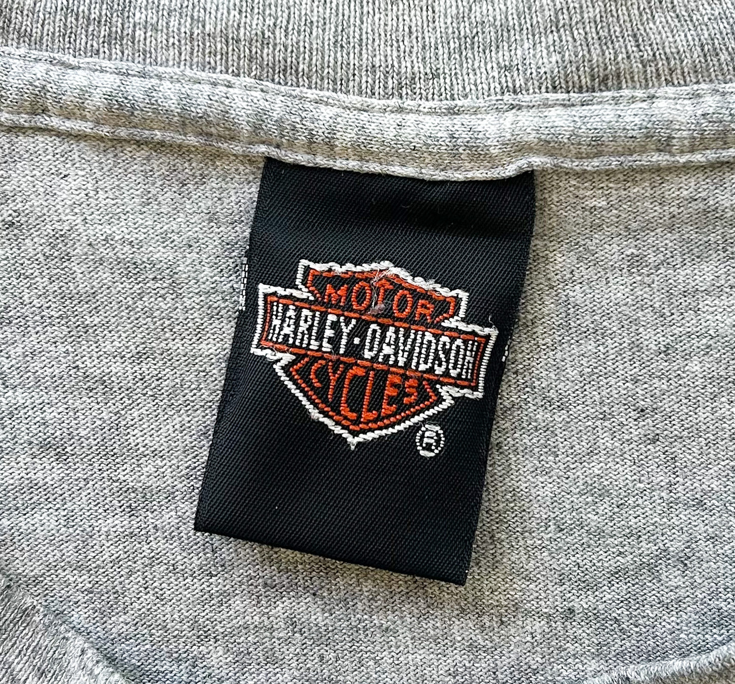 Vintage 1997 Harley-Davidson Yellowstone T-Shirt – Grey Biker Tee, USA Made, Size - L