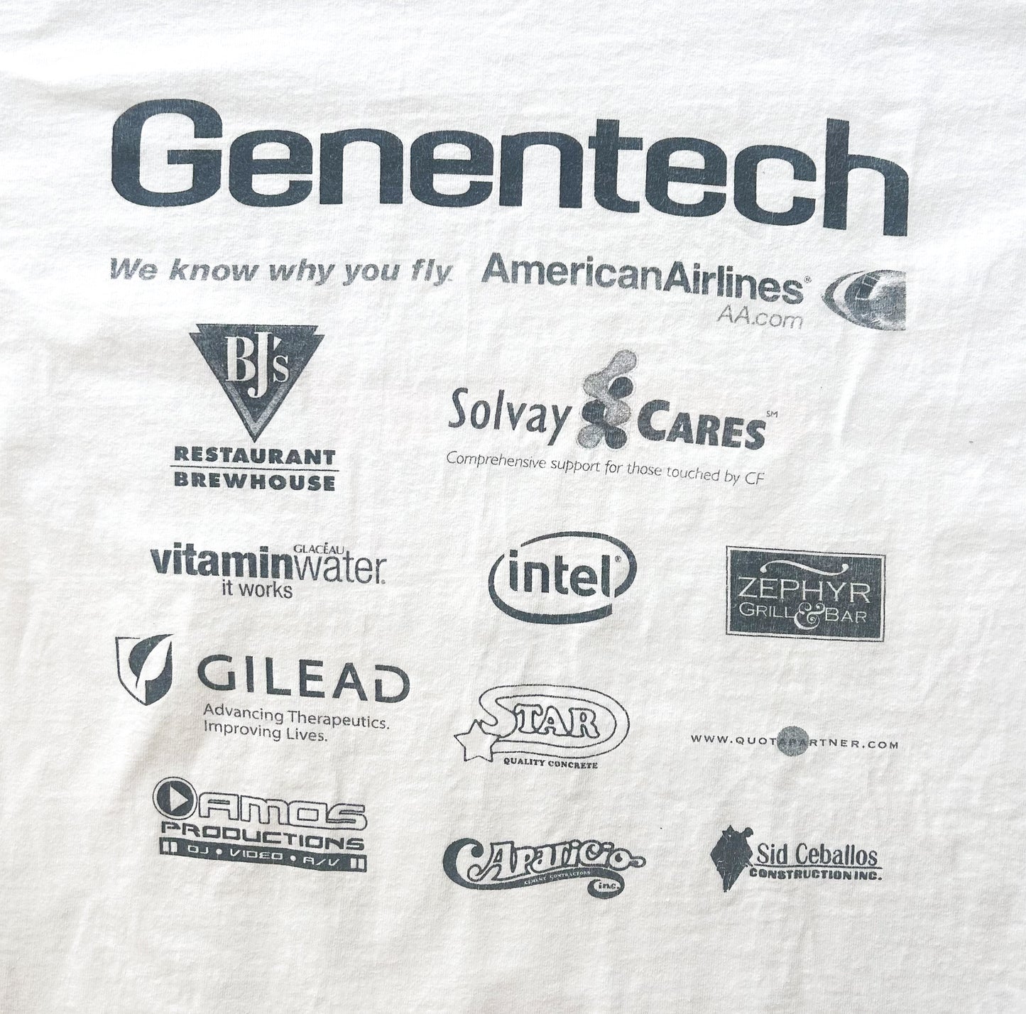 Vintage 2000s Team CF Cystic Fibrosis Foundation Graphic T-Shirt | Gildan Ultra Cotton White Charity Promo Tee Size-Large