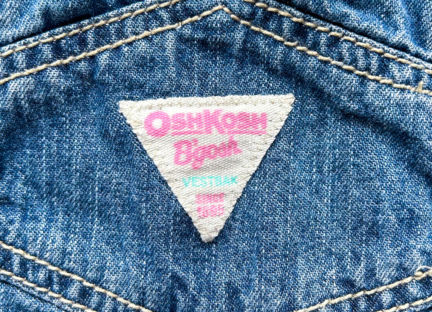 Vintage OshKosh B’gosh Baby Denim Overalls – Heart Embroidery Retro Kidswear, Size 6-12 Months