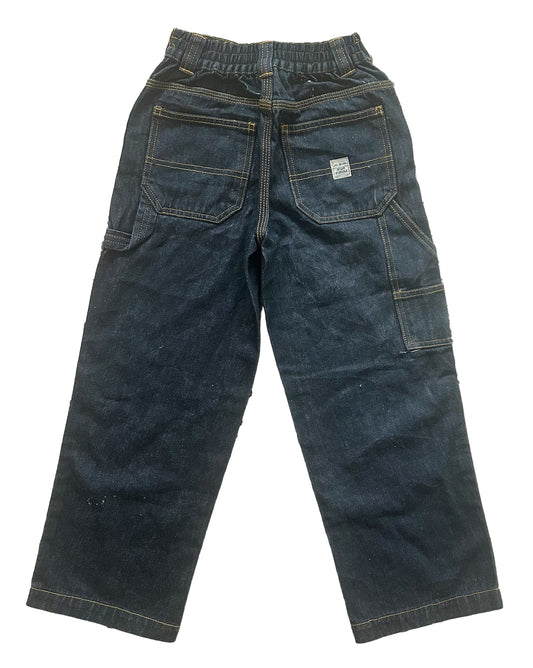 Vintage High Sierra Kids Denim Jeans – Dark Wash Carpenter Style Workwear Pants, Size - 7 Years