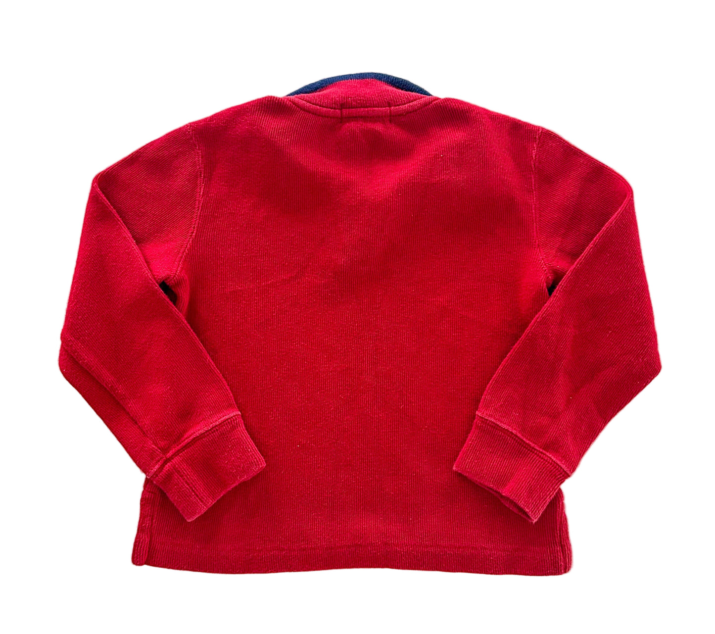 Vintage Polo Ralph Lauren Kids Red Quarter-Zip Sweater | Classic Preppy Knit Pullover Jumper, Size - 4 Years
