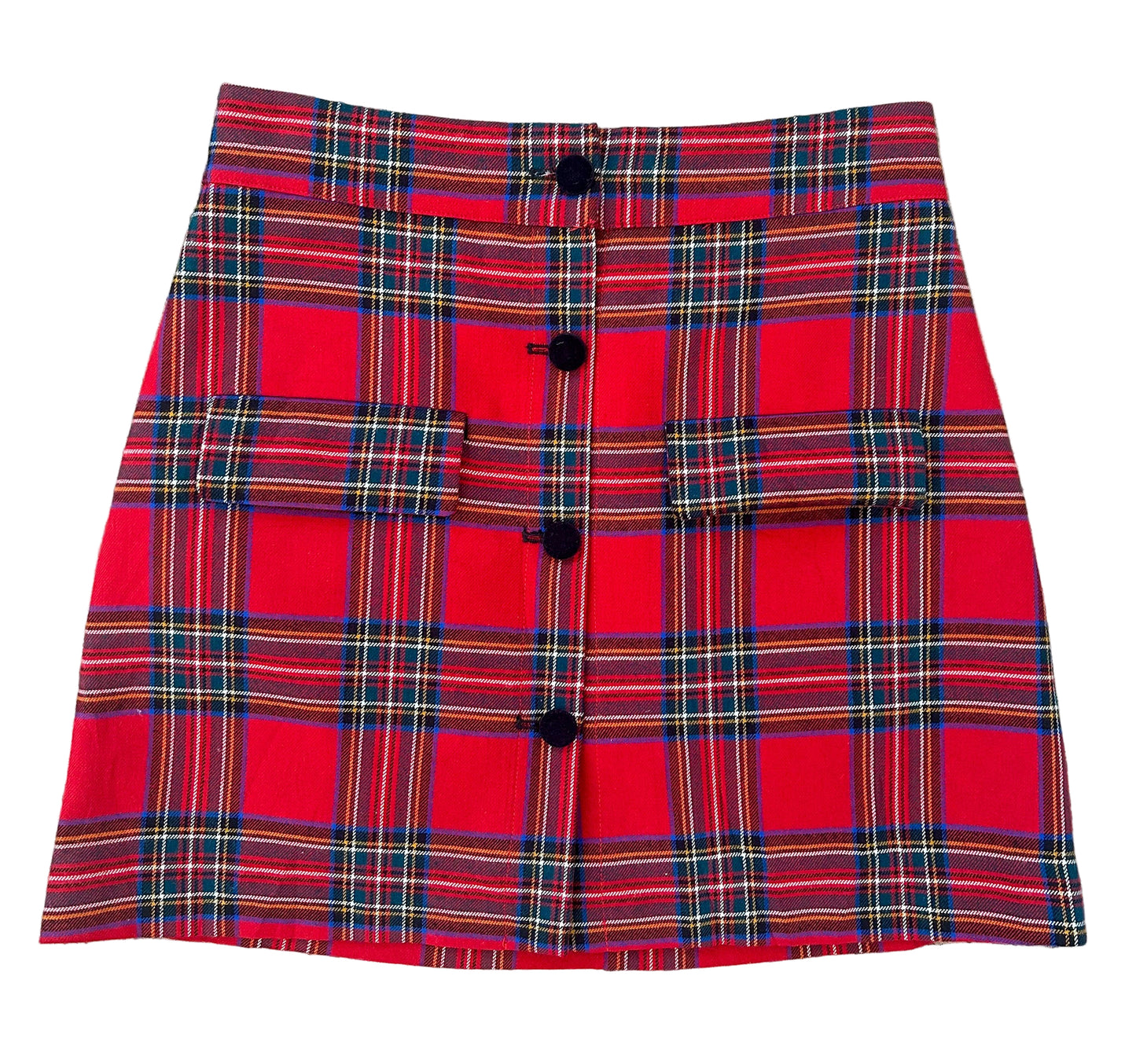 Vintage 90s Red Tartan Plaid Blazer & Skirt Set – Preppy Schoolgirl, Clueless Outfit, Two-Piece Suit Size -