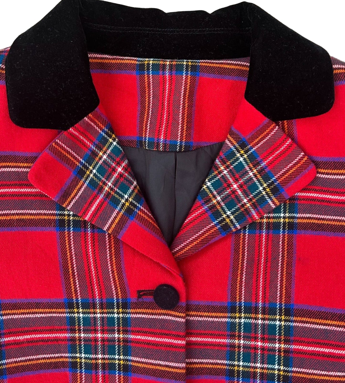 Vintage 90s Red Tartan Plaid Blazer & Skirt Set – Preppy Schoolgirl, Clueless Outfit, Two-Piece Suit Size -