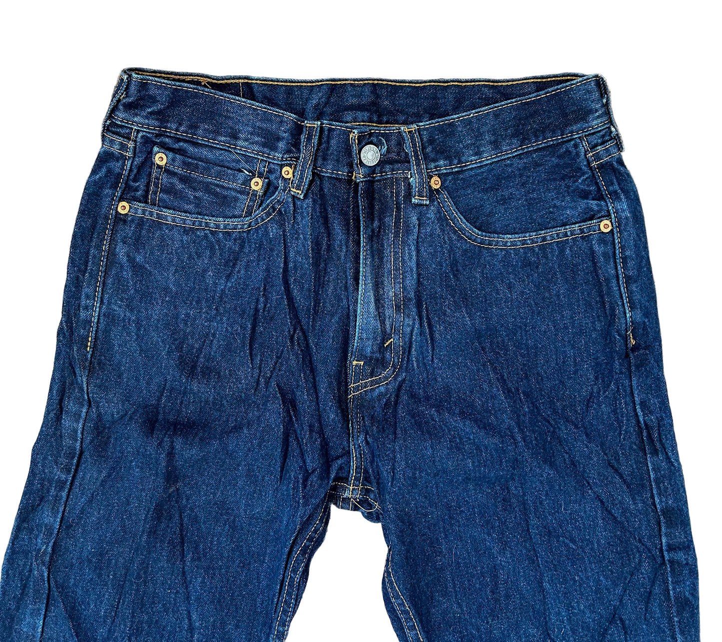 Levi’s 505 Raw Blue Denim Zip Fly,Straight Leg Jeans, W32 L30