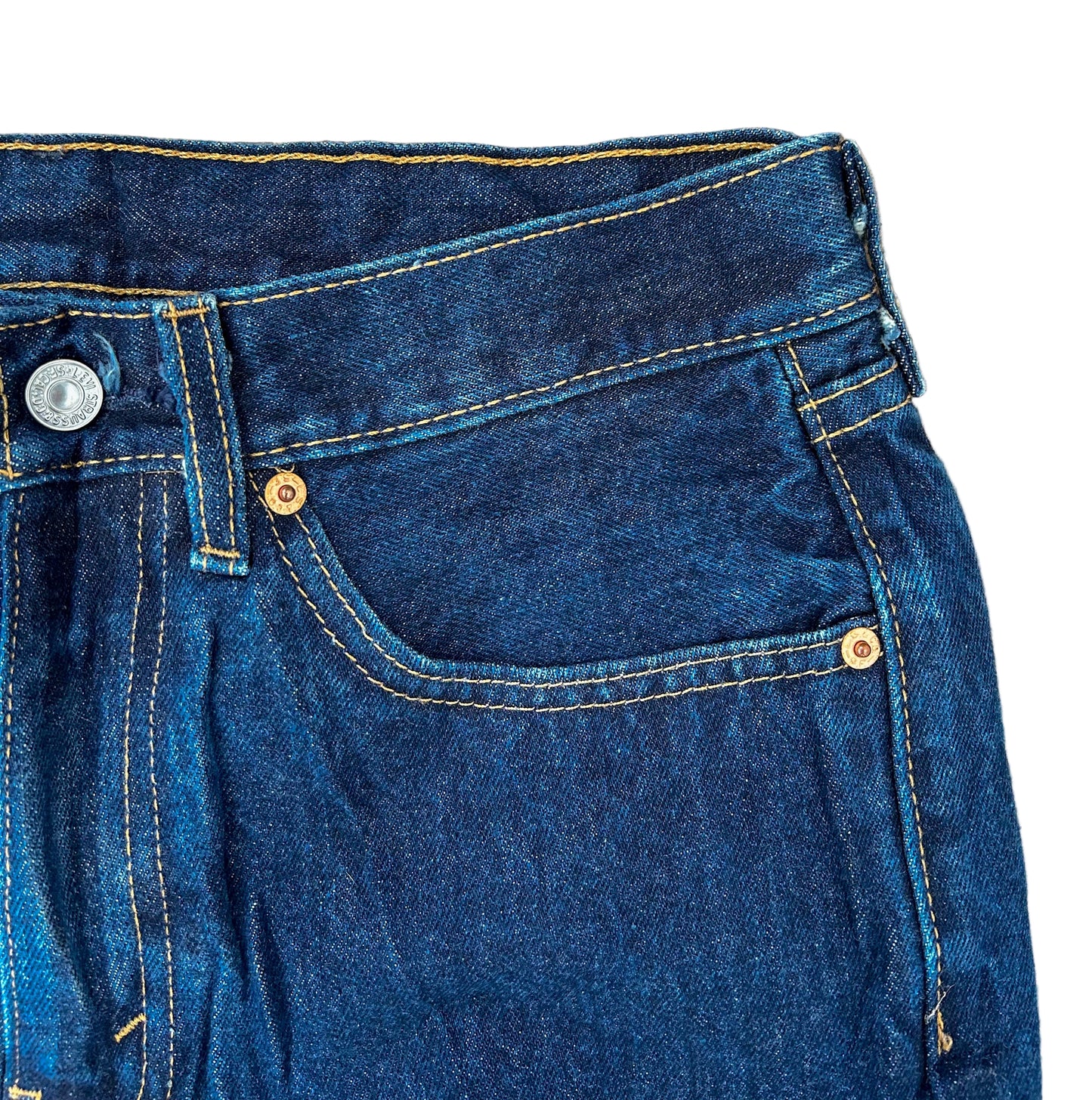 Levi’s 505 Raw Blue Denim Zip Fly,Straight Leg Jeans, W32 L30