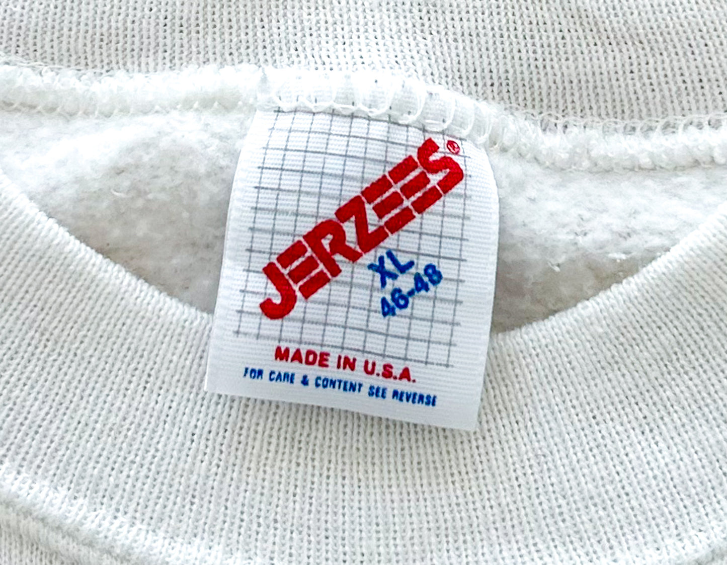 Vintage 1980s Jerzees Grandma’s Basketball Sweatshirt – Made in USA White Graphic Crewneck Pullover, Rare, Size - XL