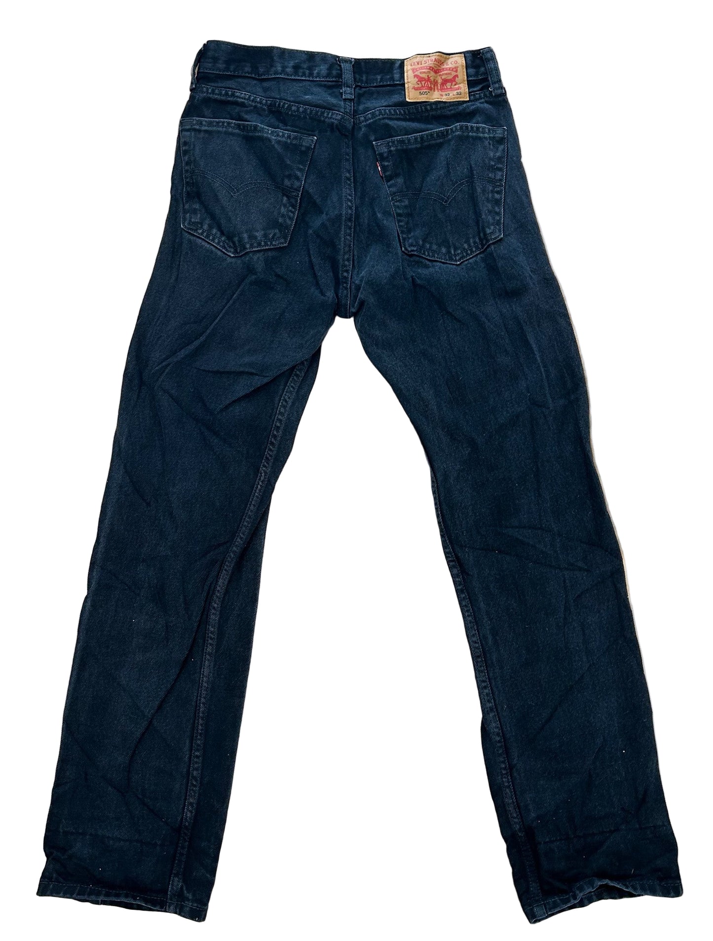 Levi’s 505 Straight Leg  Black Denim Jeans, W32 L30