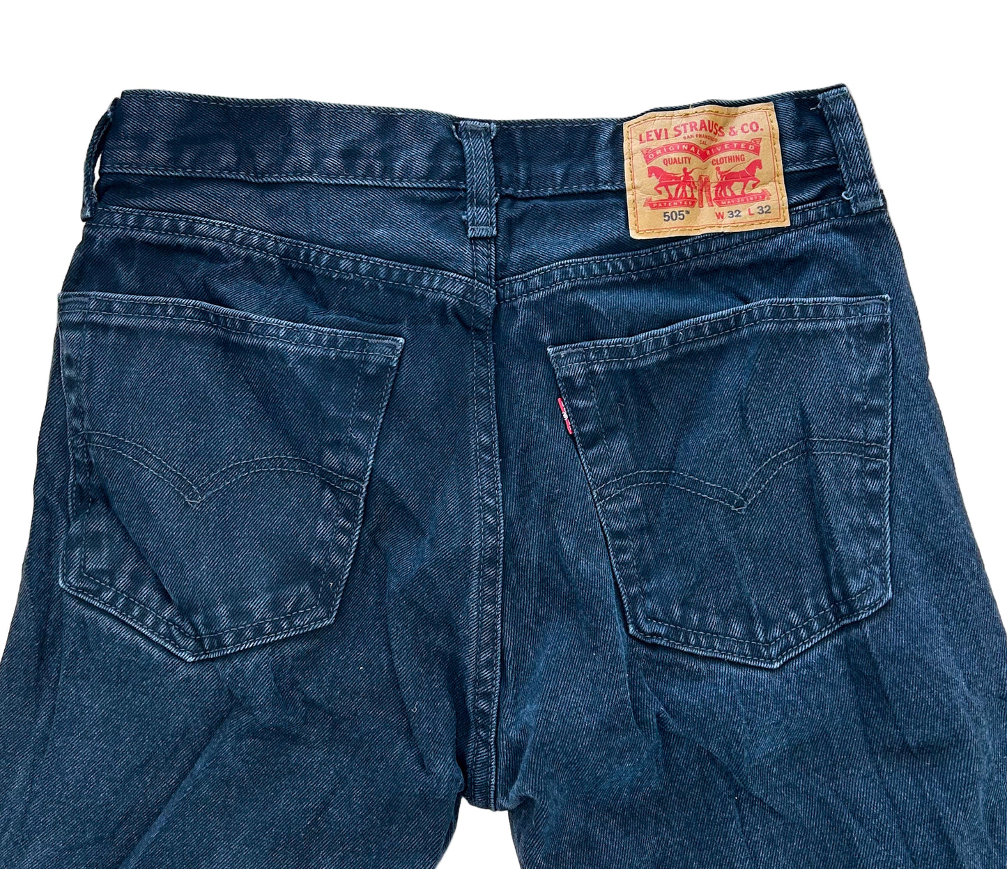 Levi’s 505 Straight Leg  Black Denim Jeans, W32 L30