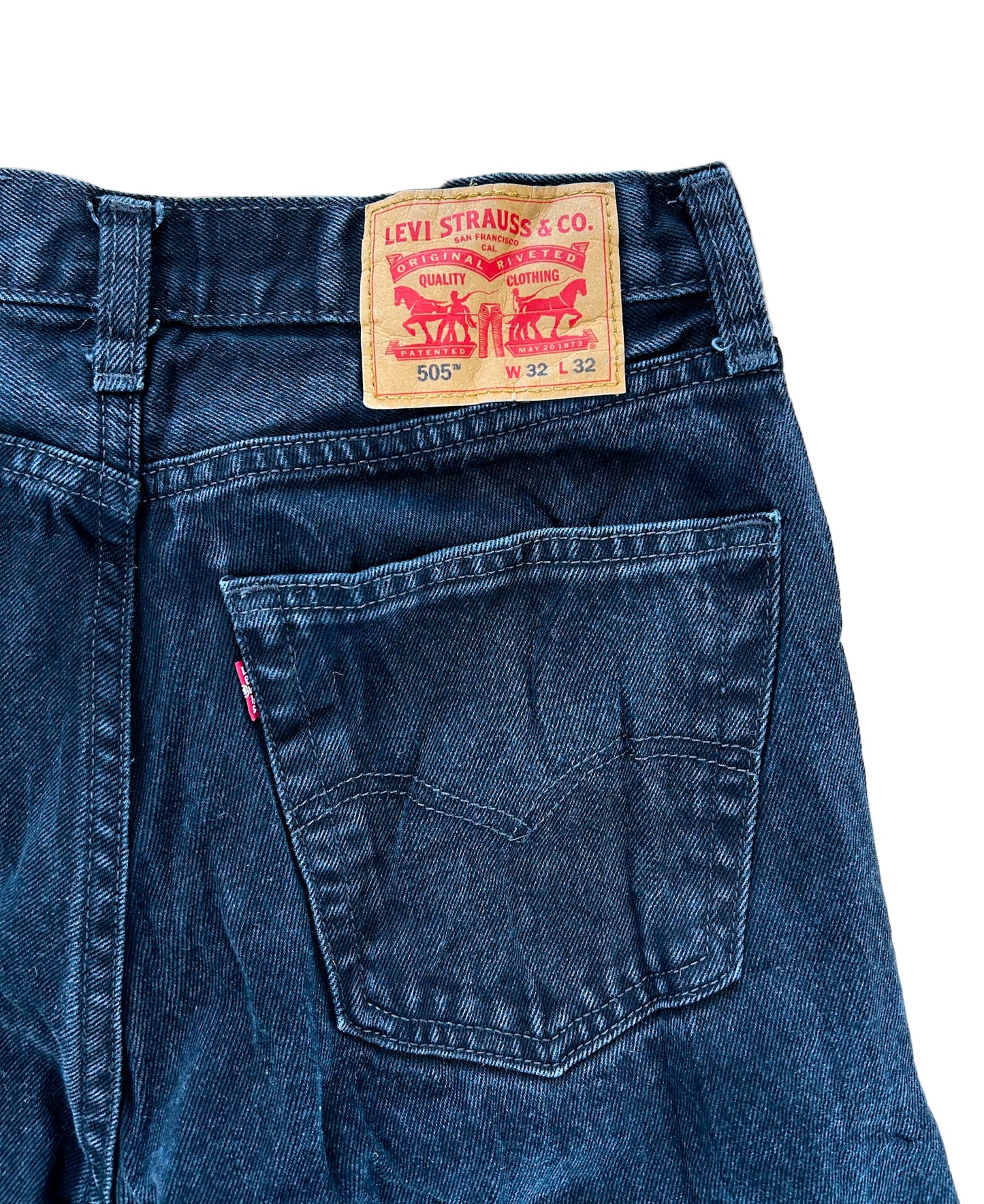 Levi’s 505 Straight Leg  Black Denim Jeans, W32 L30