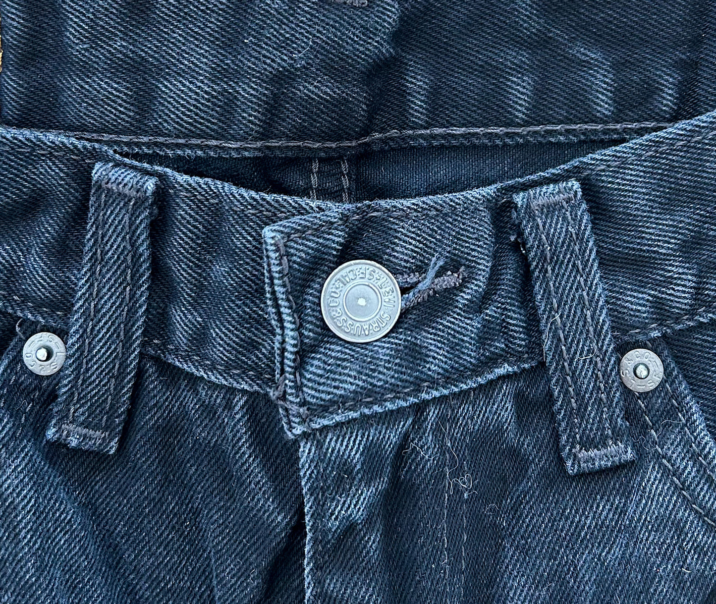 Levi’s 505 Straight Leg  Black Denim Jeans, W32 L30