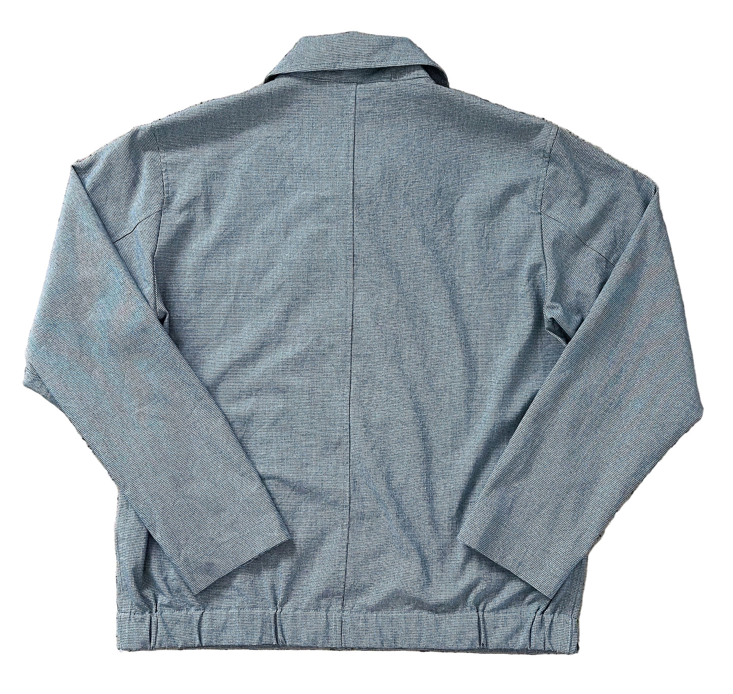 Vintage Balenciaga Paris Zip Jacket – Houndstooth Check, Embroidered Logo, Designer Streetwear, Size-Medium