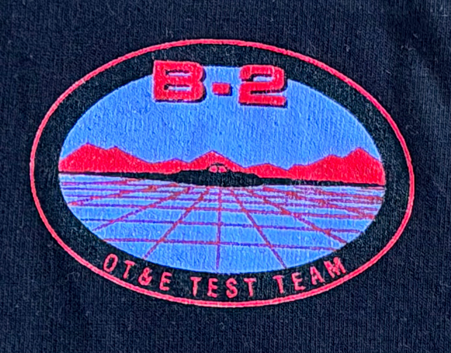 Vintage 90s B-2 OT&E Test Team Single Stitch T-shirt, size Large