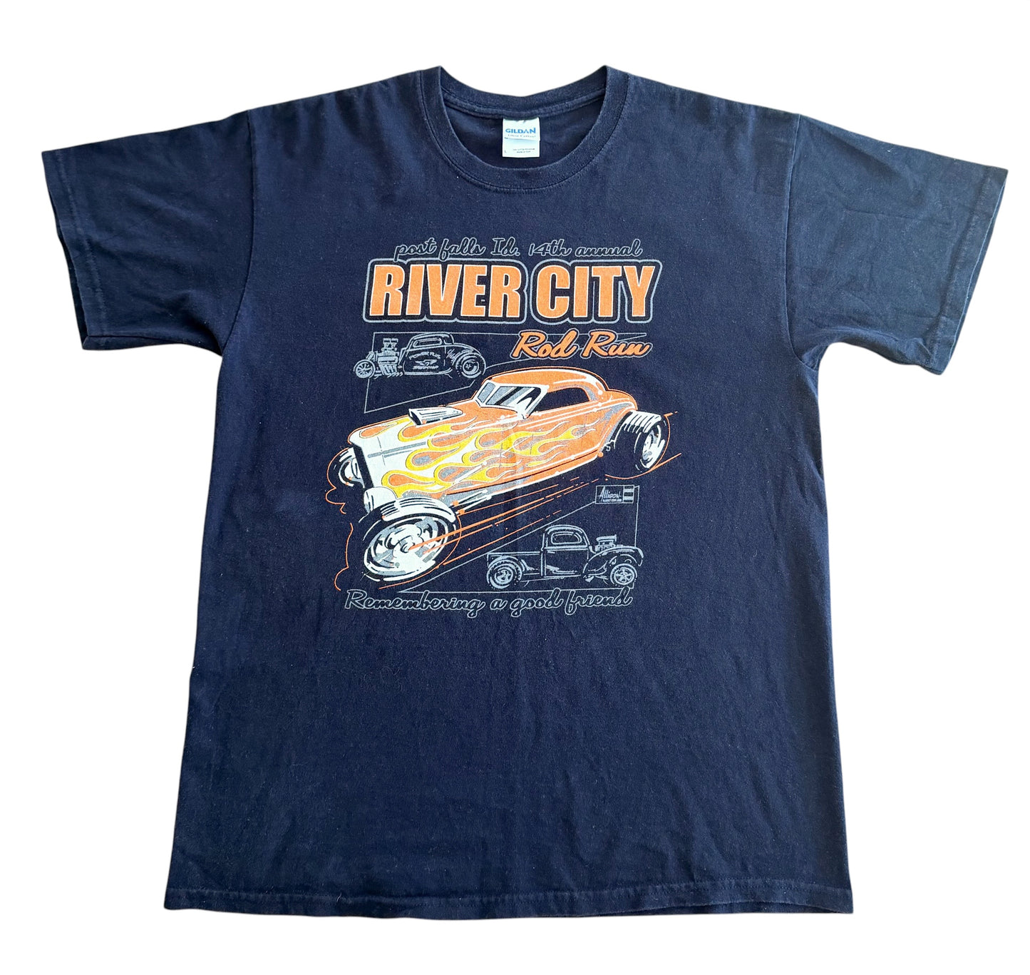 Vintage River City Rod Run Hot Rod T-Shirt, Large