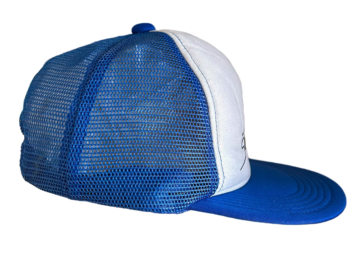 Vintage 2014 All Japan Soft Tennis Kagawa Championship Trucker Hat – Blue & White Mesh Snapback Cap, Retro Japanese Sportswear