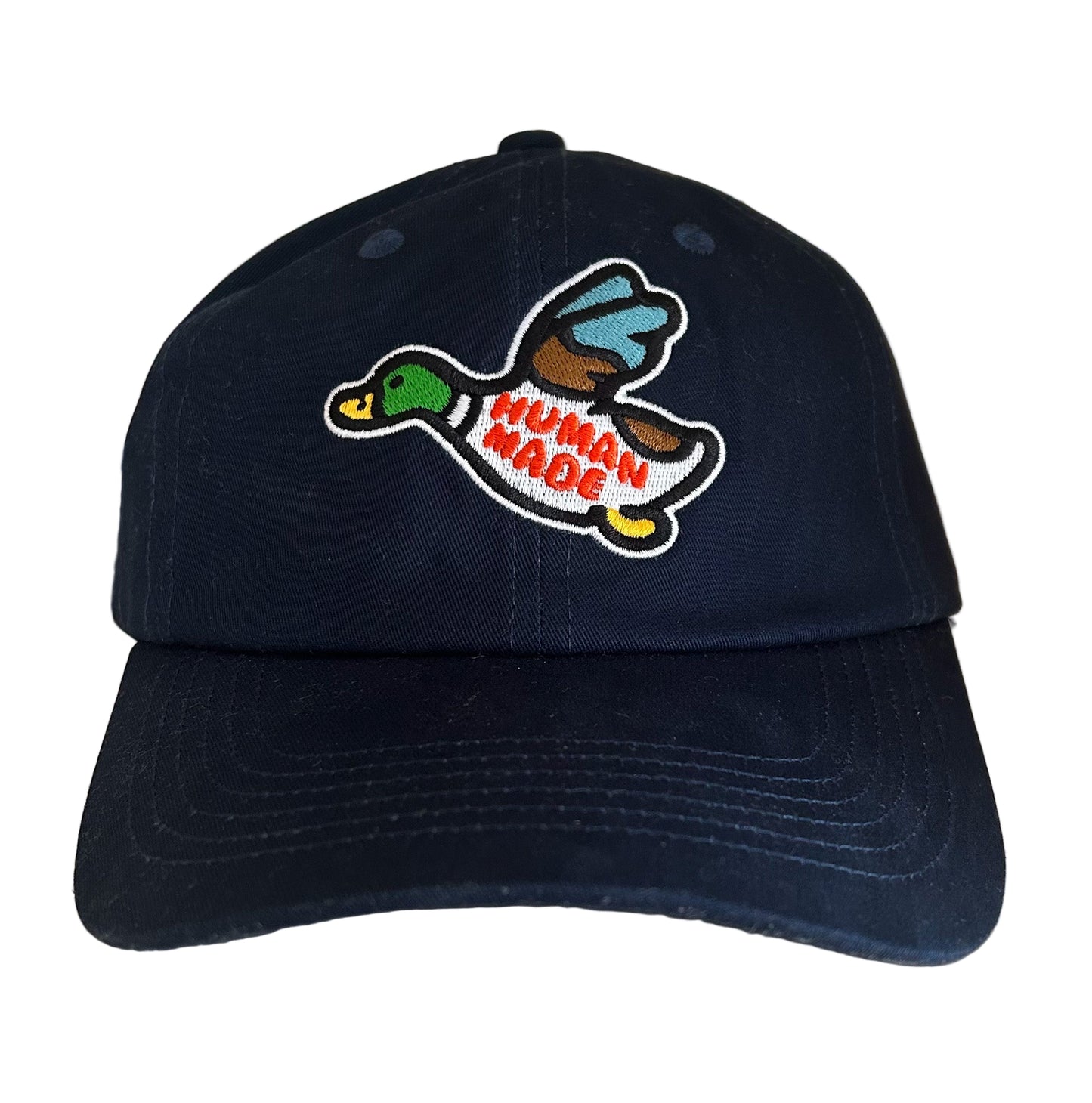 Human Made Duck Logo Cap Navy Blue – Embroidered Japanese Streetwear Dad Hat Adjustable Strapback